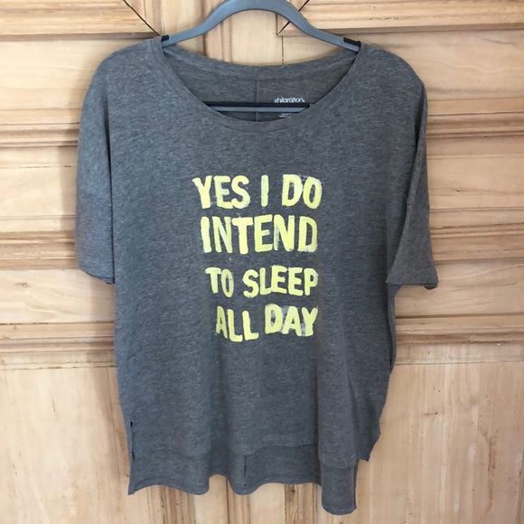 “YES I DO INTEND TO SLEEP ALL DAY” graphic tee - Picture 1 of 3